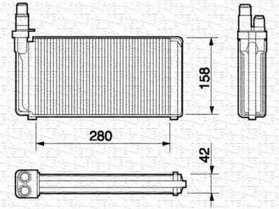 MAGNETI MARELLI 350218051000 -  Теплообменник, отопление салона